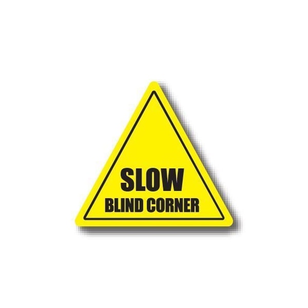 Ergomat 24in TRIANGLE SIGNS - Slow Blind Corner DSV-SIGN 576 #0094 -UEN - main